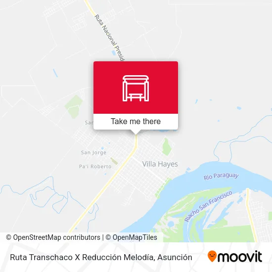 Mapa de Ruta Transchaco X Reducción Melodía