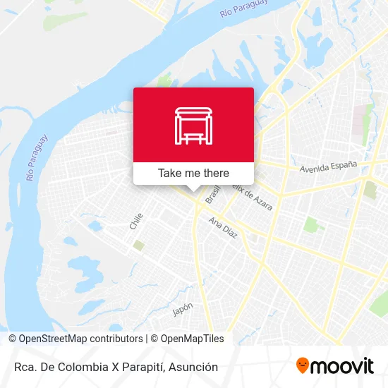 Rca. De Colombia X Parapití map