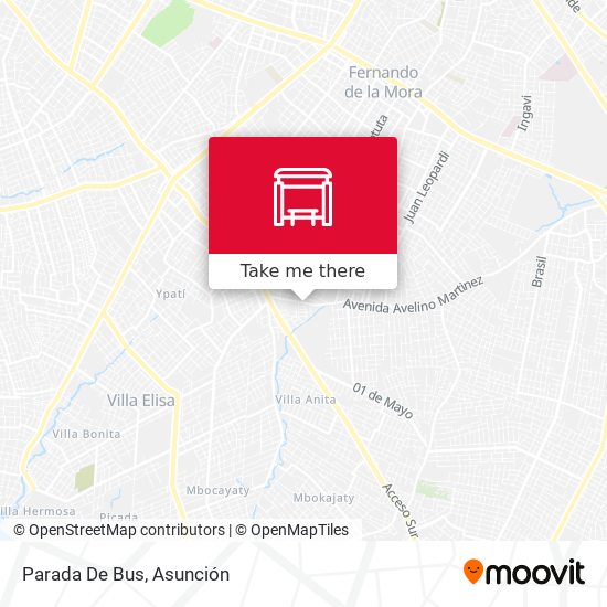 Mapa de Parada De Bus