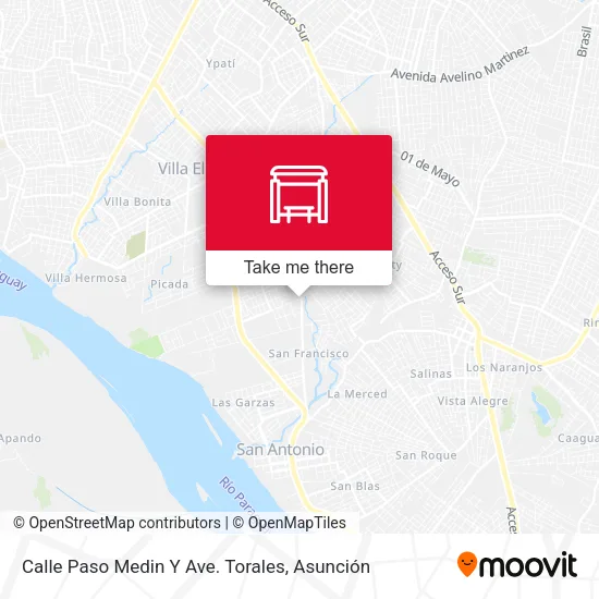 Calle Paso Medin Y Ave. Torales map