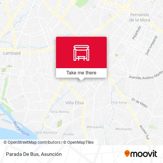 Mapa de Parada De Bus