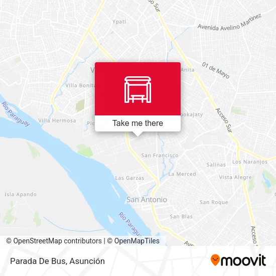 Mapa de Parada De Bus