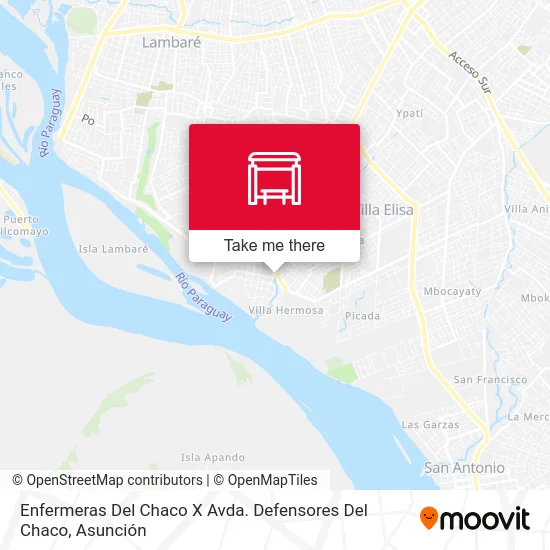 Enfermeras Del Chaco X Avda. Defensores Del Chaco map