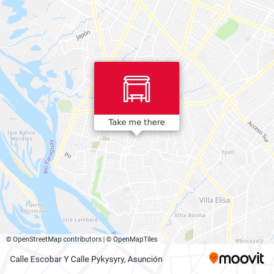 Mapa de Calle Escobar Y Calle Pykysyry