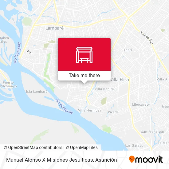 Manuel Alonso X Misiones Jesuíticas map