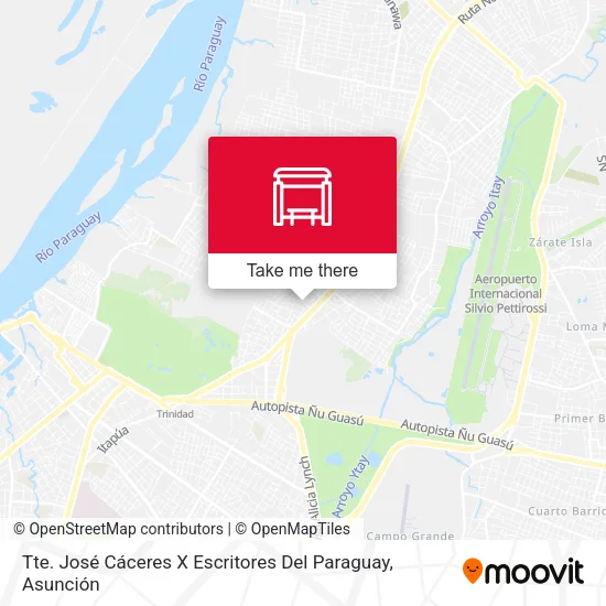Mapa de Tte. José Cáceres X Escritores Del Paraguay