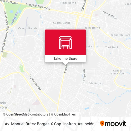 Mapa de Av. Manuel Brítez Borges X Cap. Insfran
