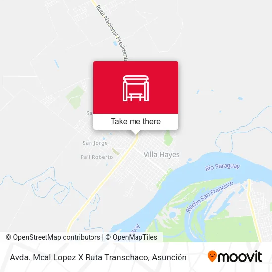 Mapa de Avda. Mcal Lopez X Ruta Transchaco