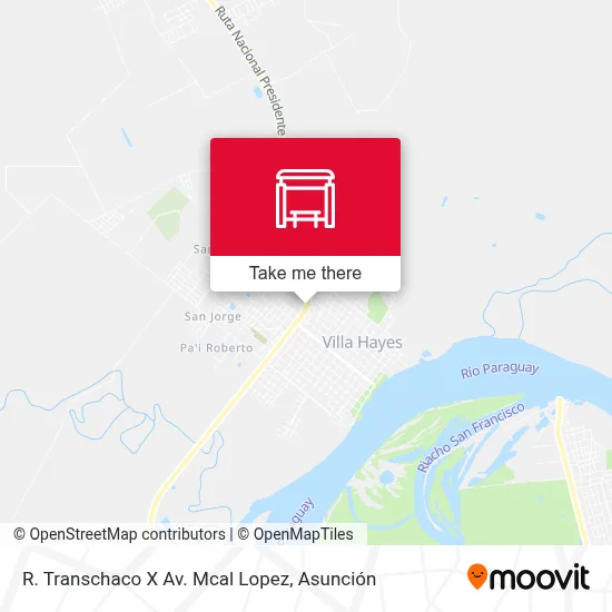 R. Transchaco X Av. Mcal Lopez map