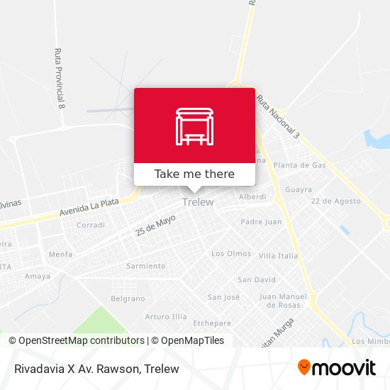 Mapa de Rivadavia X Av. Rawson