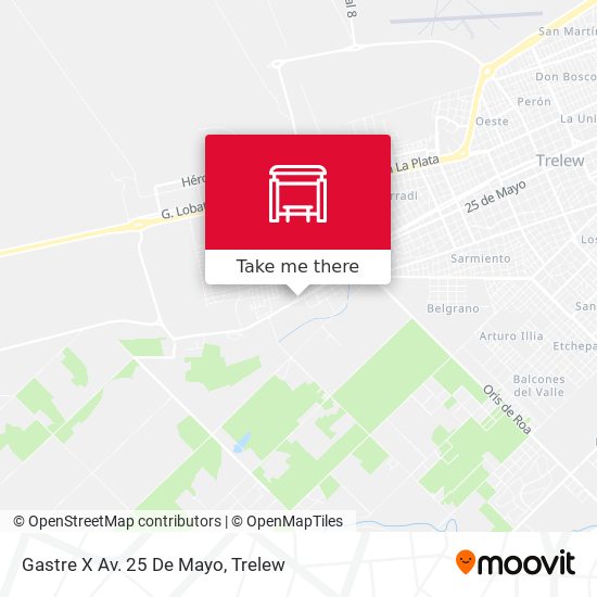 Mapa de Gastre X Av. 25 De Mayo