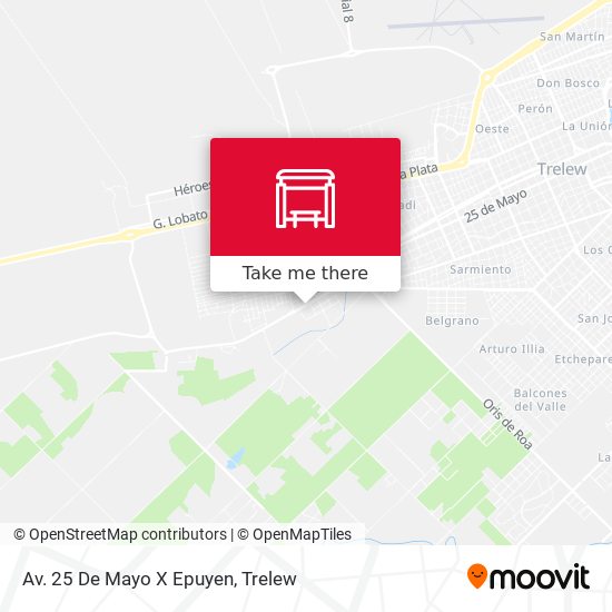 Av. 25 De Mayo X Epuyen map