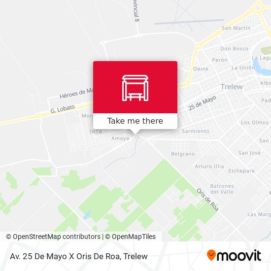 Av. 25 De Mayo X Oris De Roa map