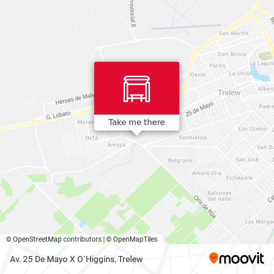 Mapa de Av. 25 De Mayo X O´Higgins