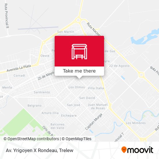 Mapa de Av. Yrigoyen X Rondeau