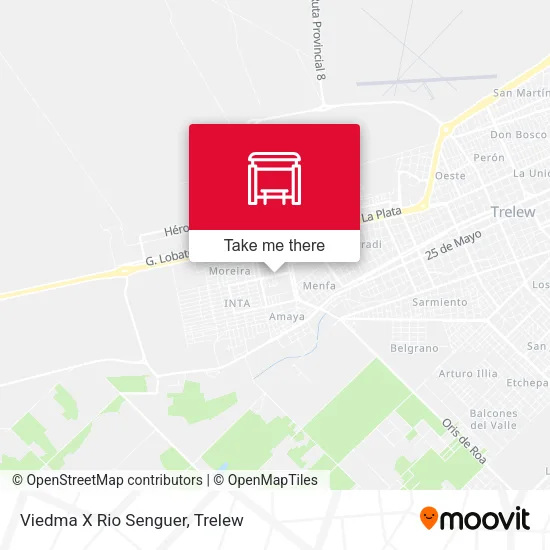 Mapa de Viedma X Rio Senguer