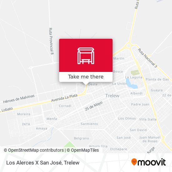 Los Alerces X San José map