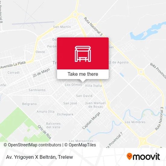 Mapa de Av. Yrigoyen X Beltrán