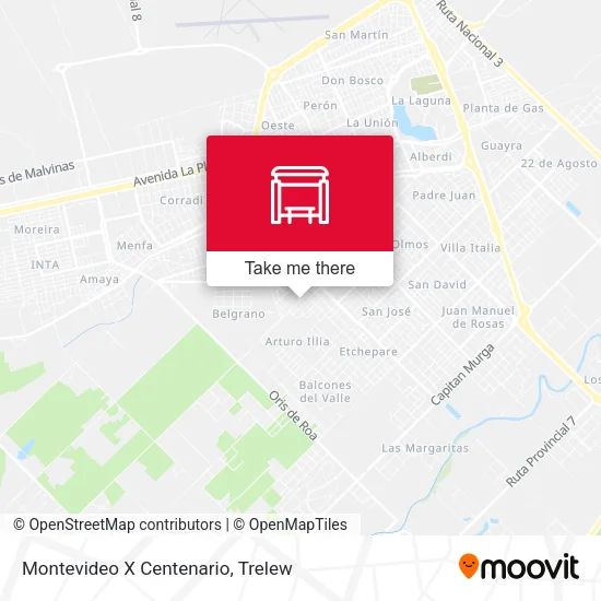 Mapa de Montevideo X Centenario