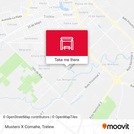 Musters X Comahe map