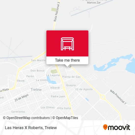 Las Heras X Roberts map