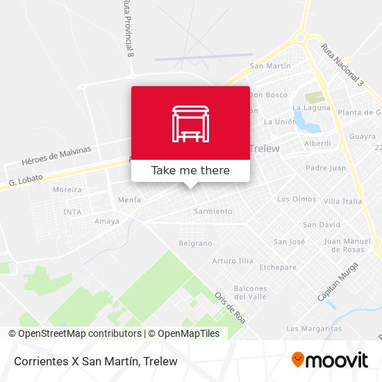 Corrientes X San Martín map
