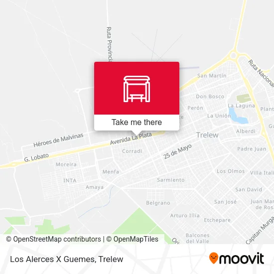 Los Alerces X Guemes map