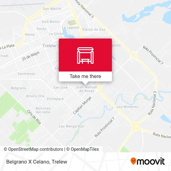 Belgrano X Celano map