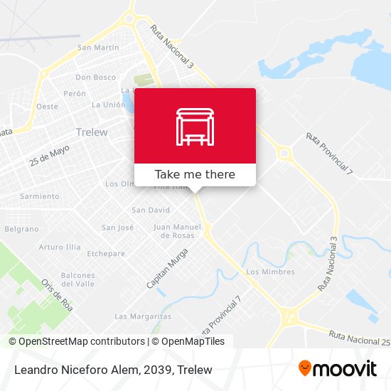 Leandro Niceforo Alem, 2039 map