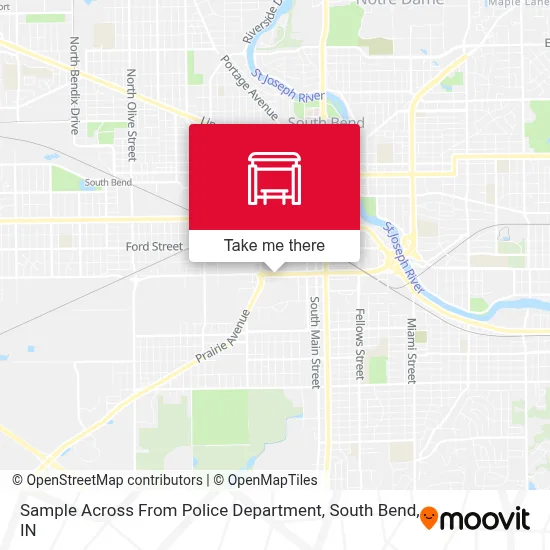 Sample Across From Police Department map