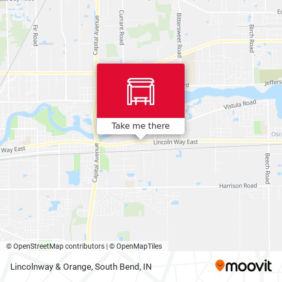 Lincolnway & Orange map