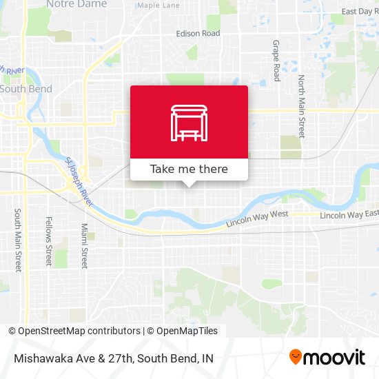 Mapa de Mishawaka Ave & 27th