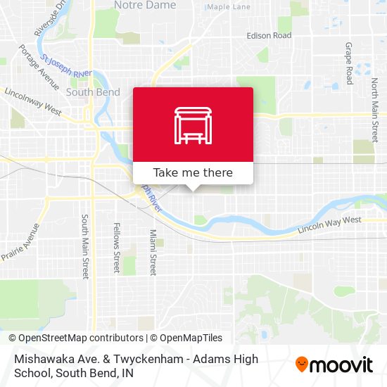 Mapa de Mishawaka Ave. & Twyckenham - Adams High School