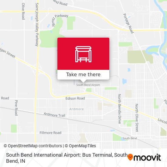 Mapa de South Bend International Airport: Bus Terminal