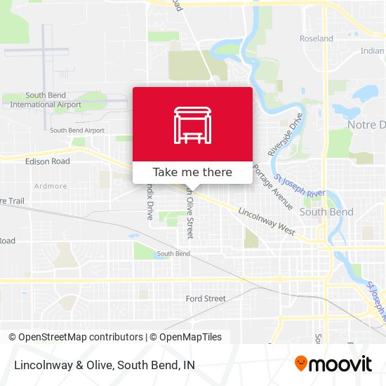 Lincolnway & Olive map