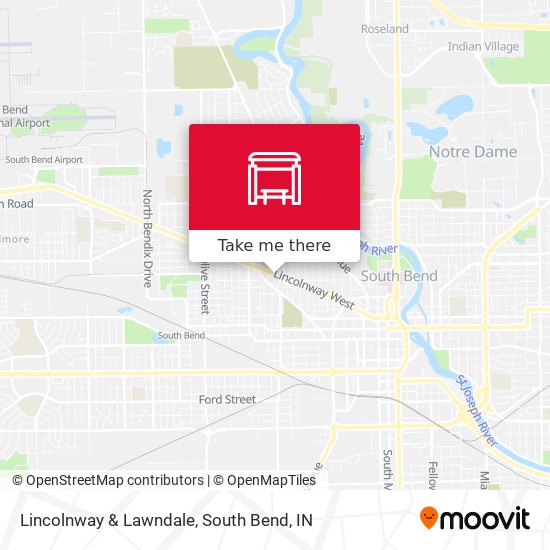 Lincolnway & Lawndale map