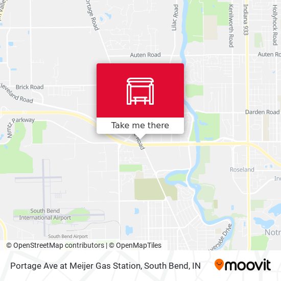 Portage Ave at Meijer Gas Station map