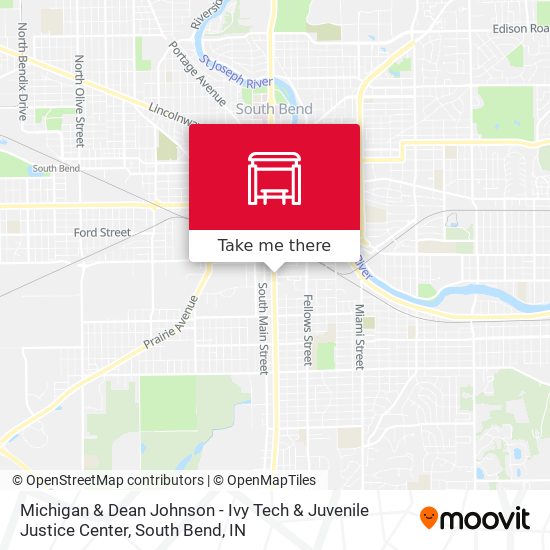Michigan & Dean Johnson - Ivy Tech & Juvenile Justice Center map