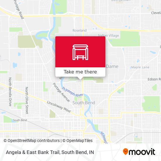 Angela & East Bank Trail map