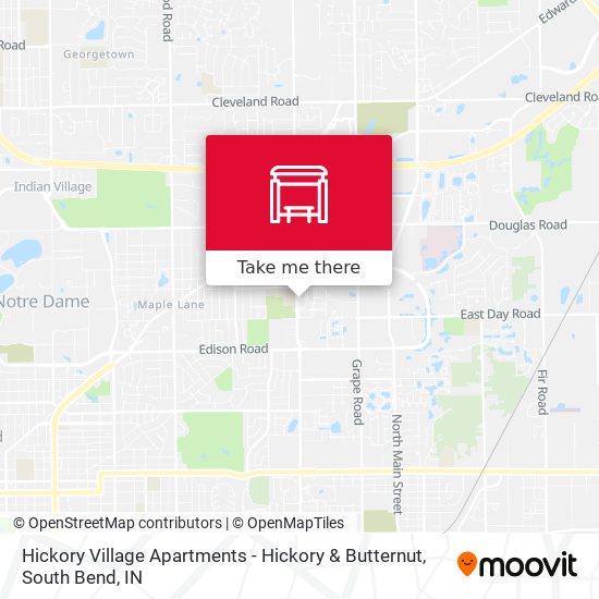 Mapa de Hickory Village Apartments - Hickory & Butternut