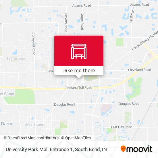 Mapa de University Park Mall Entrance 1