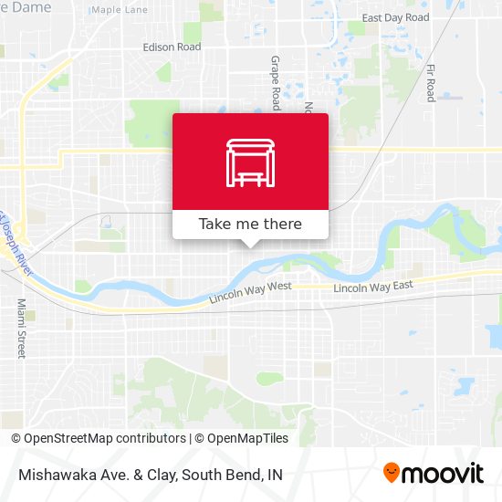 Mishawaka Ave. & Clay map
