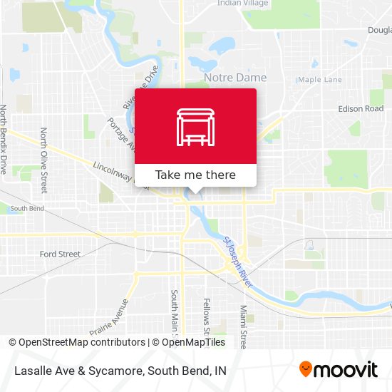 Lasalle Ave & Sycamore map