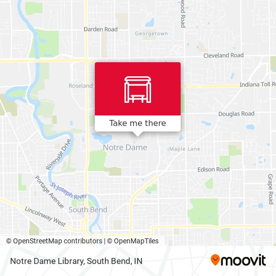 Notre Dame Library map