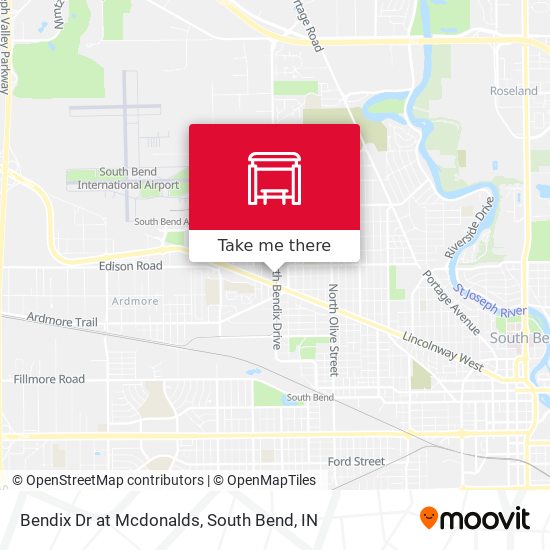 Bendix Dr at Mcdonalds map