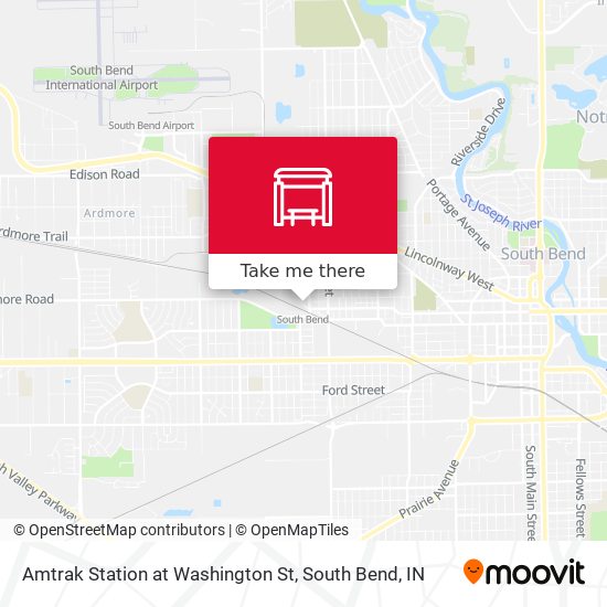 Mapa de Amtrak Station at Washington St