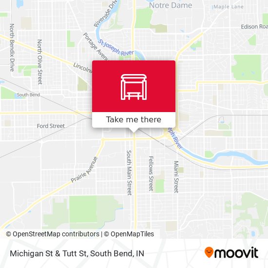 Michigan St & Tutt St map