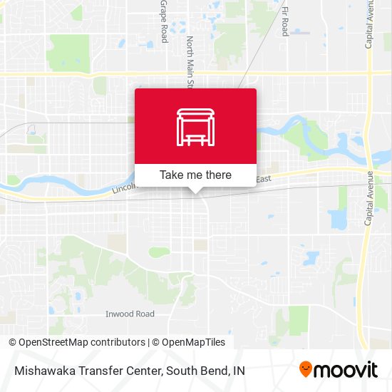 Mishawaka Transfer Center map