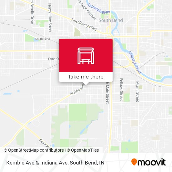 Kemble Ave & Indiana Ave map