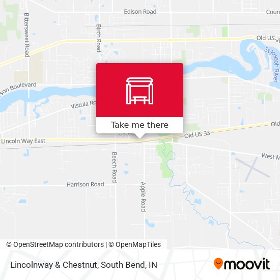 Lincolnway & Chestnut map